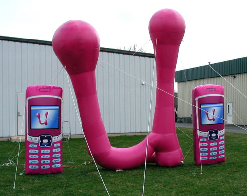 Custom Advertising Balloons u mobile phones and  u